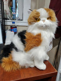 Plush Calico Persian Cat - 38cm Lying or Sitting