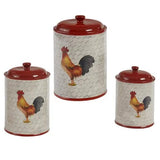 Break of Day Rooster Set of 3 Canister Set