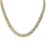 1.91ctw-Diamond-Cuban Necklace-3mm-14K Yellow Gold