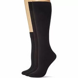 HUE Cable/Rib/Opaque Assorted Knee High 4-Pair Pack (Black) Women's Knee High