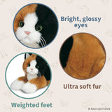 Lifelike Calico Cats Large or Small Size Plush