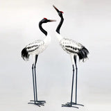 54" Tall Black-Necked White Crane Garden Figurines