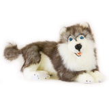 Stuffed Realistic Lying Down Siberian Husky Size 44cm/17″