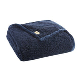 Berber Sherpa Super Soft Blanket, Navy Blue Made in the USA!