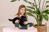 Plush Black Panther Baby-Lying 30 cm - plush soft toy by Teddy Hermann