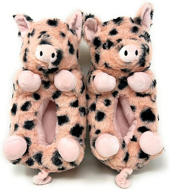 Pot Belly Pig Hug Spotted Pig Slippers For adults