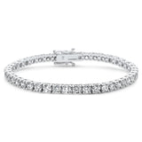 15.01ct 14KT White Gold Natural Diamond Tennis Bracelet 7" G-H SI Quality Diamonds