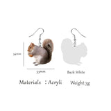 Animal Acrylic Earrings-Hedgehog, Hamster, Frog-MORE!