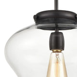 Amore 12'' Wide 1-Light Glass Pendant Ceiling Light Fixture