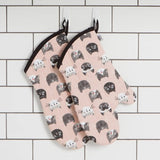 Cats Meow Pink Cat Faces Oven Mitt