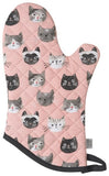 Cats Meow Pink Cat Faces Oven Mitt