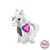 Cow & Llama & Horse Charms for Pandora Style Bracelets Sterling Silver Farm Animal Charms
