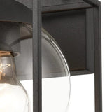 Cubed 1-Light Modern Charcoal Wall Sconce Light Fixture