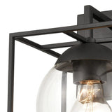 Cubed 1-Light Modern Charcoal Wall Sconce Light Fixture