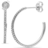 Diamond Hoop Earrings .29ct G SI 14K White Gold