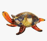 Murano Artglass Turtle Firestorm Handblown