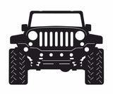 Jeep Front Metal Art Sign