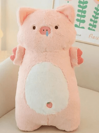Kawaii Large Kitty Cat or Pink Pig Pillow Plush Animals 55cm Tall!