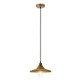 Abby Wood and Metal Pendant 10.8"W 1-Light