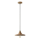 Abby Wood and Metal Pendant 10.8"W 1-Light