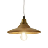 Abby Wood and Metal Pendant 10.8"W 1-Light