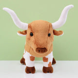 Long Horn Cow Steer Brown Plush Stuffed Animal