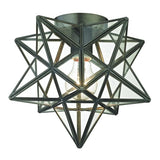Moravian Star 11'' Wide 1-Light Flush Mount Ceiling Light