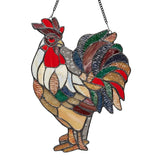 Rooster Stained Glass Hanging Hand Made