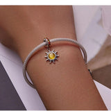 Sunshine Sterling Silver Charm Pandora Style Bracelets