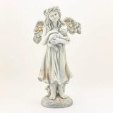 Angel Holding Cat Statue, 39" Tall Magnesium