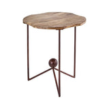 Telluride Wood and Metal Accent Table