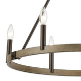 Transitions 6-Lght Chandelier Rustic Aspen Finish