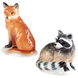Winter's Walk Fox and Raccoon 3-D S&P Set