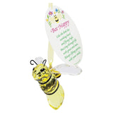 Bee Happy Inspirational Bee Ornament Gift with Message