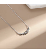 Ali express-Alimay Necklace sterling silver Elegant Flower Necklace in Fine 925 Sterling Silver with CZ