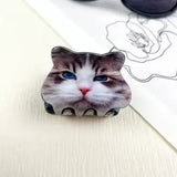 Ali-express hair clip Tabby Cat Face Cat Hair Clips