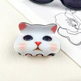 Ali-express hair clip White Cat Face Cat Hair Clips