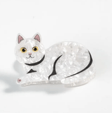 Ali-express hair clip White Happy Cat Cat Hair Clips