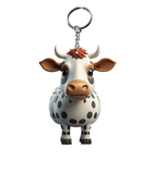 Ali Express Keychain Polka Dot Acrylic Cow Highland Cow Keychains