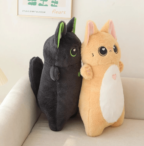 Ali-express Plush kawaii cats Kawaii Large Kitty Cat or Pink Pig Pillow Plush Animals 55cm Tall!