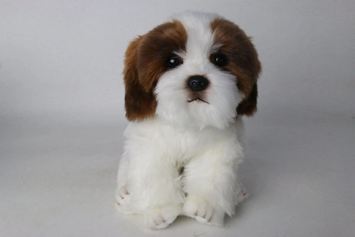 Ali-express Plush Puppy Dog Plush Shih Tzu Puppy Brown and White
