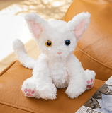 Ali-express White Curly Coat Devon Rex Plush Kitty Cat