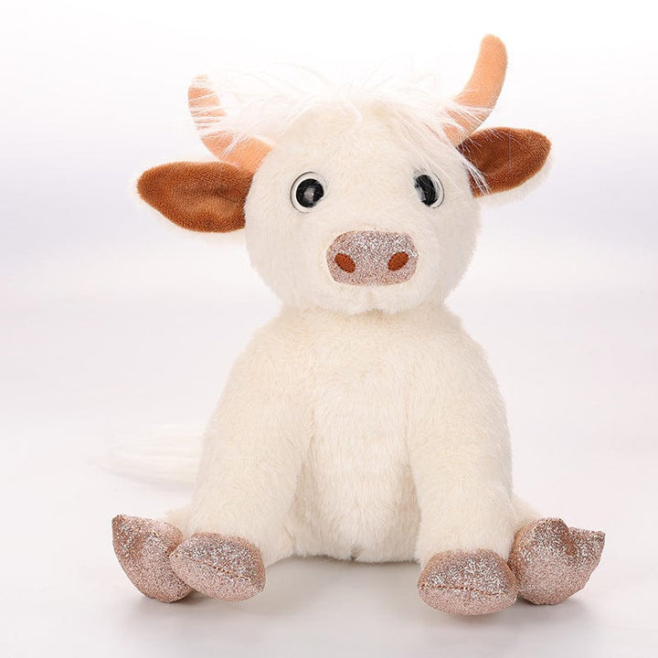 Ali Express White Plush Highland Cow Stuffed Animals So Cute!