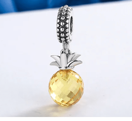 Ali-express-wostu Pineapple Pandora style Charm 925 Sterling Silver