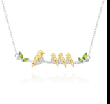 Alibaba-Abiding Necklace sterling silver 149.95 Elegant Bird Necklace w/Gemstone 925 Sterling Agate Silver Handcraft Necklace Sliver Gold Plated Collection