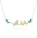 Alibaba-Abiding Necklace sterling silver 149.95 Elegant Bird Necklace w/Gemstone 925 Sterling Agate Silver Handcraft Necklace Sliver Gold Plated Collection