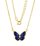 Alibaba butterfly jewelry set Necklace Lapis Lazuli Blue Butterfly Jewelry Set Gold Plated Sterling Silver, Beautiful!