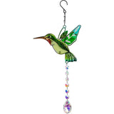 Alibaba Green Hummingbird Crystal Suncatcher