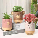 Pink Piggy Planter Decorative Planter