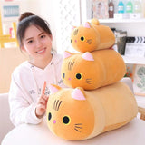 Alibaba Plush Animals Med Orange Cat Shaped Super Soft Stuffed Pillows